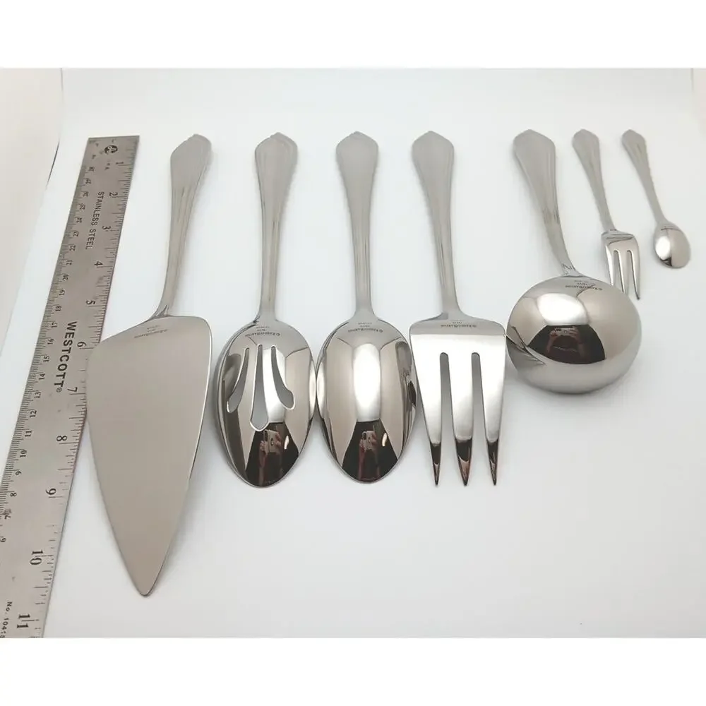 Reed & Barton Brookhaven 7 Piece Serving Set 18/10 Stainless Flatware Vietnam